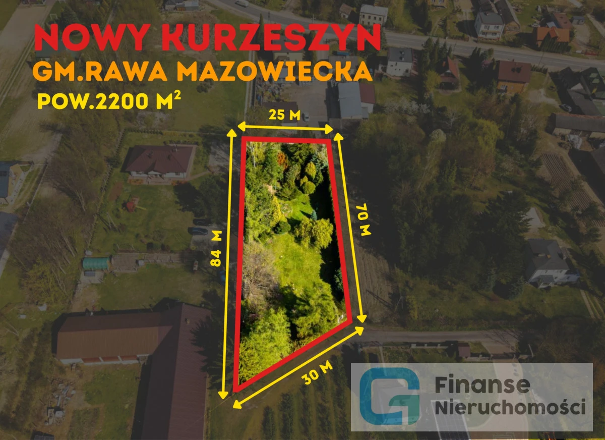 🏡 DZIAŁKA 2200 m² | NOWY KURZESZYN | MPZP 5 RMu | OGRODZONA | WODA NA DZIAŁCE